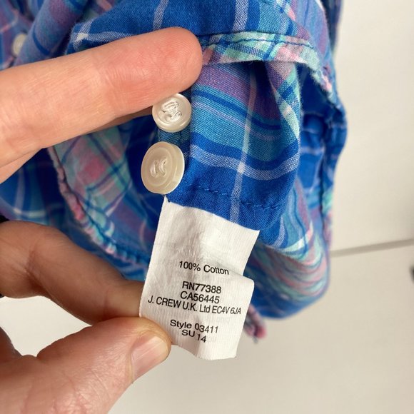 J. Crew Factory The Perfect Shirt Plaid Shirt S - Picture 6 of 10